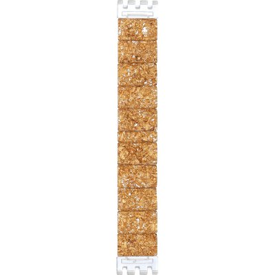 Swatch Plastic - Square SUB 18mm ASUBK159A SUBK159A Golden Jewel Large Horlogeband
