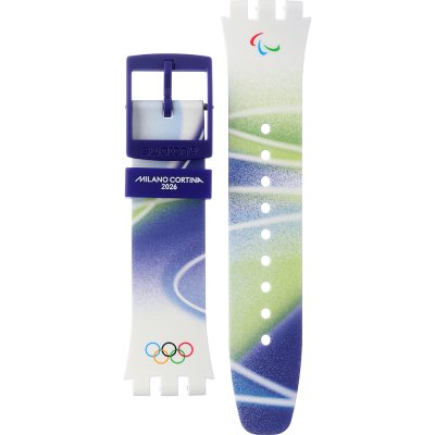 Swatch Plastic - New Chrono - SUS ASUSZ403 Snowy Slopes Horlogeband