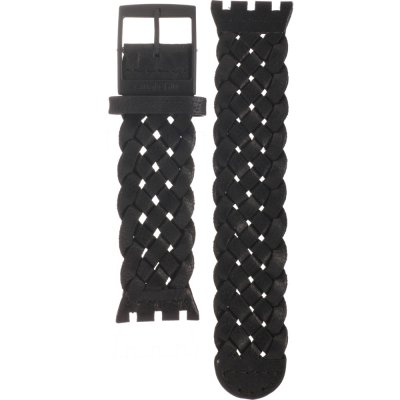 Swatch Plastic - Square SUB 18mm ASUBB124 SUBB124 Black Braid Horlogeband