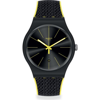 Swatch Originals Large (41mm) SUOB406 Black Cord Horloge