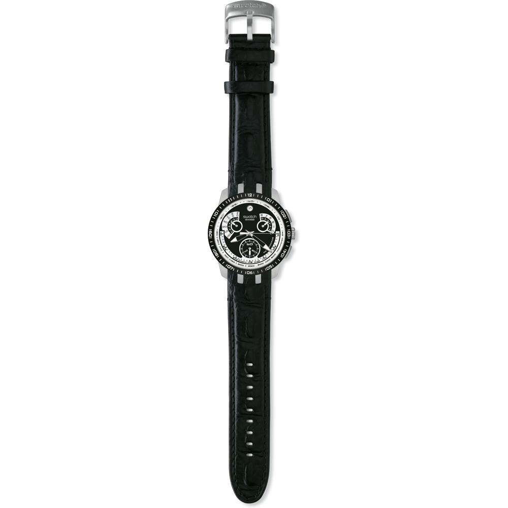 Swatch Retrograde YRS413 Black Haze Horloge