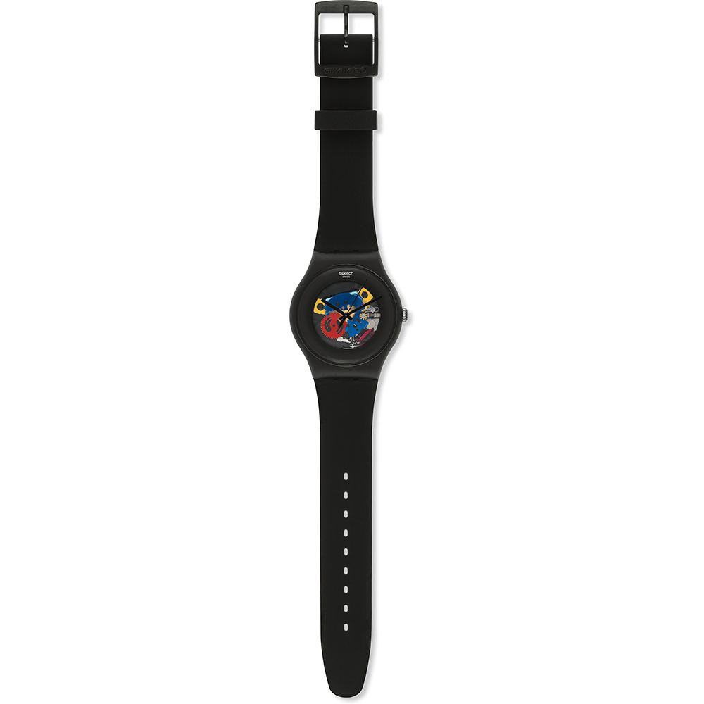 Swatch NewGent SUOB101 Black Lacquered Horloge