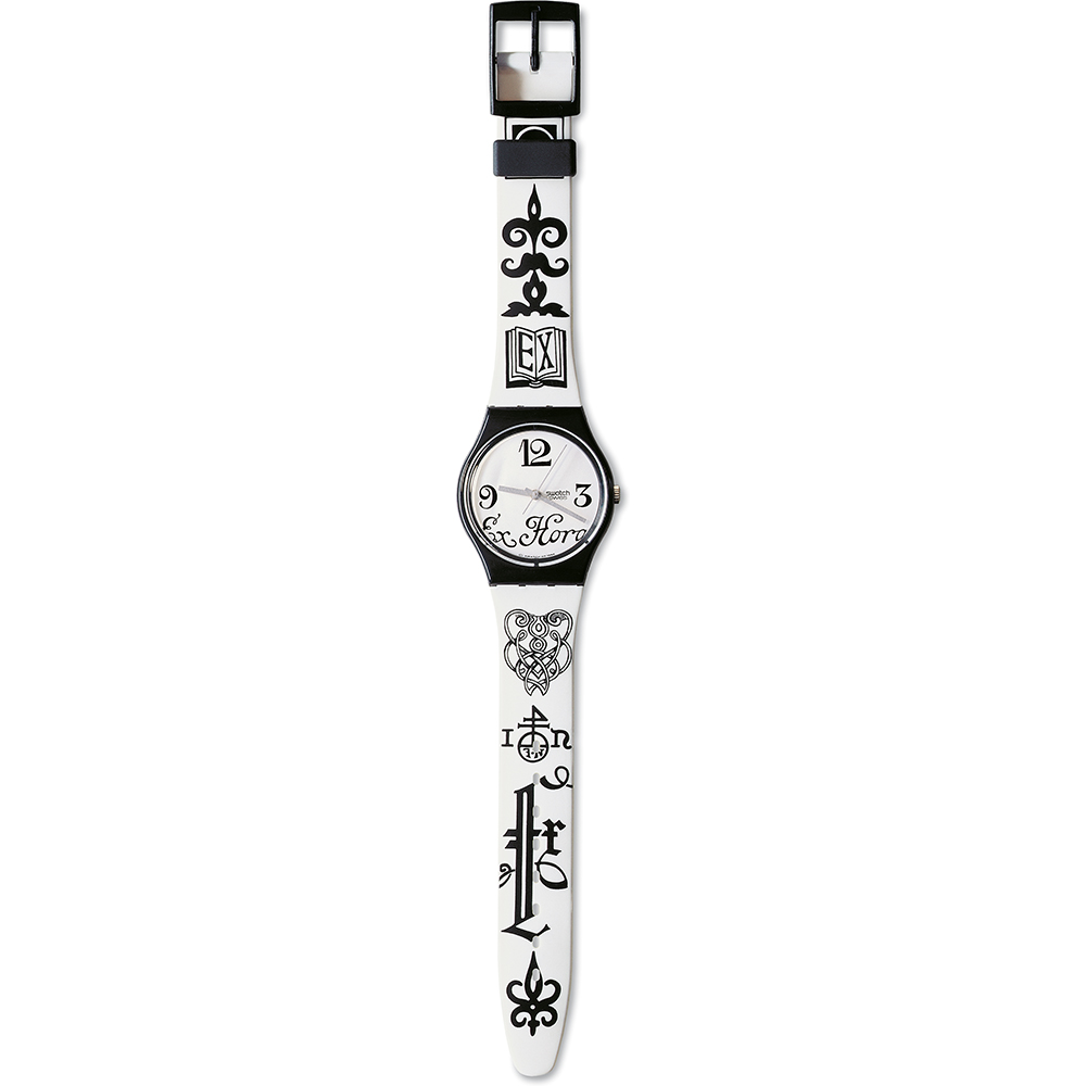 Swatch Standard Gents GB163 Black Letter Horloge