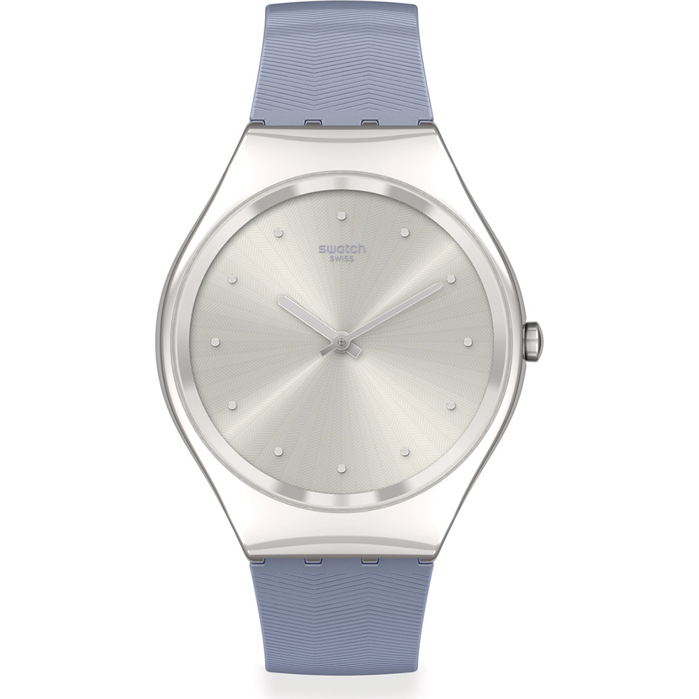 Swatch Skin Irony SYXS134 Blue moire Horloge