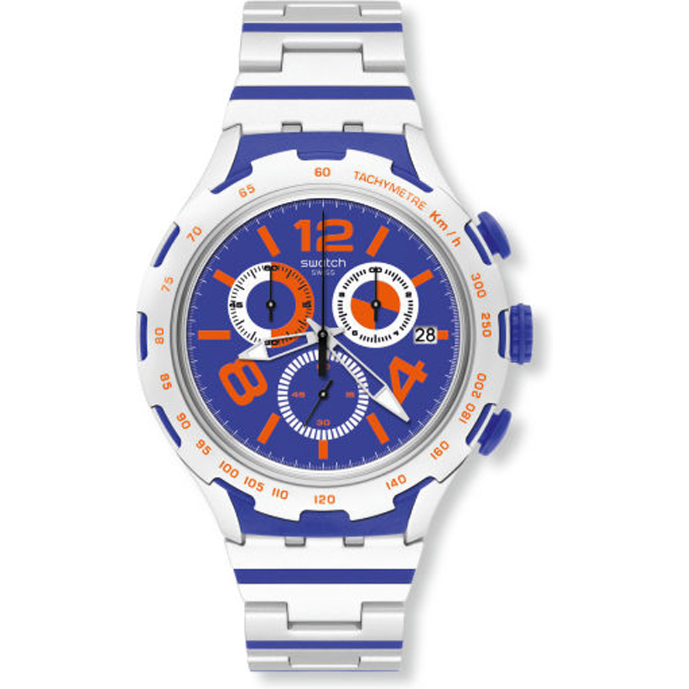 Swatch XLite Chrono YYS4011AG Chemical Blue Horloge