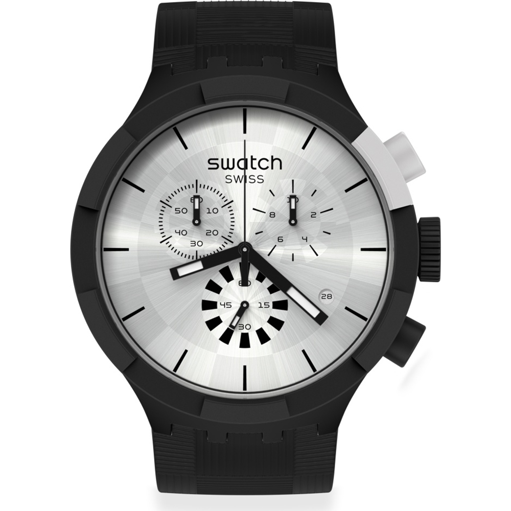 Swatch Big Bold SB02B404 Chequered Silver Horloge