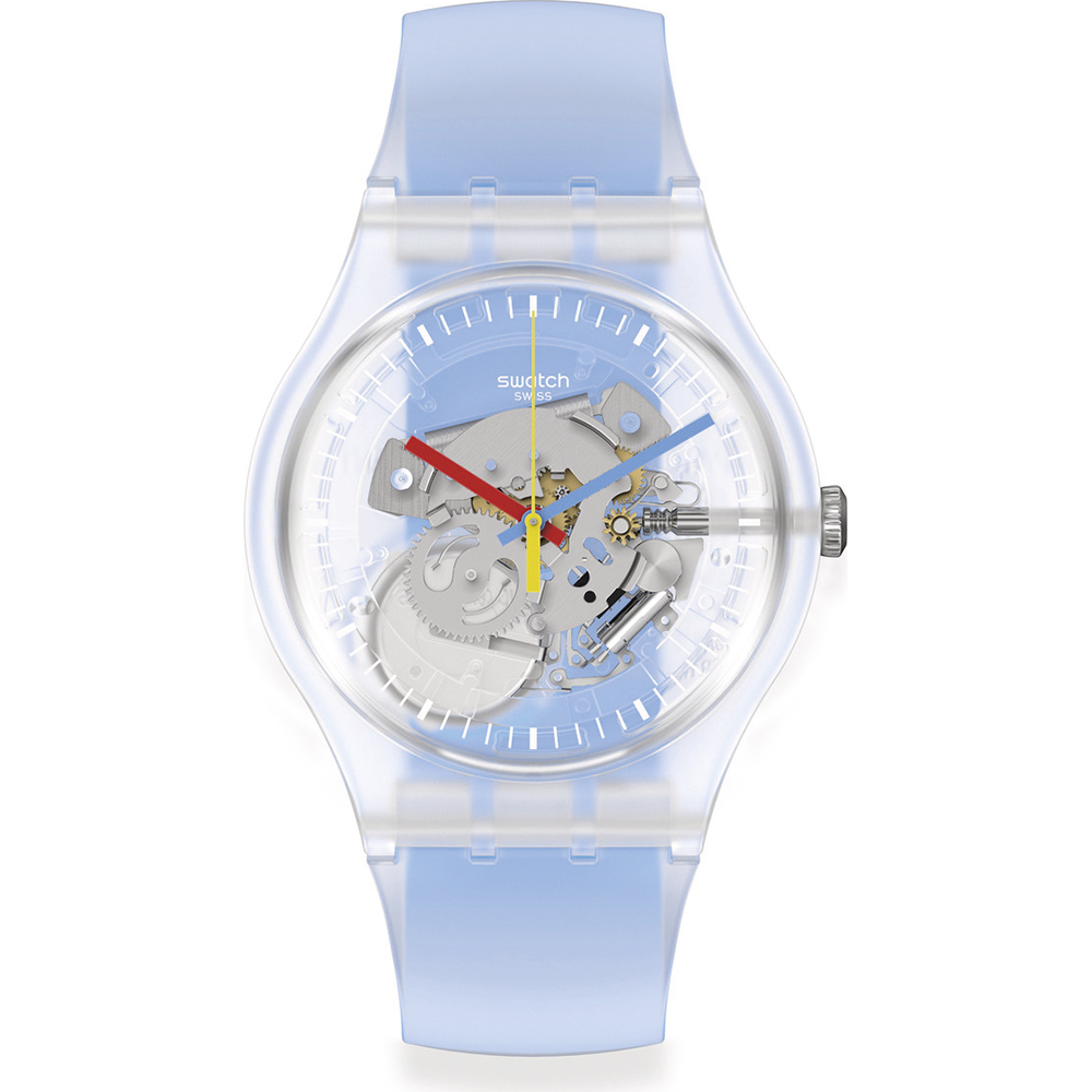Swatch NewGent SUOK156 Clearly Blue Striped Horloge