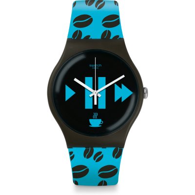 Swatch Originals Large (41mm) SUOC106 Coffee Blue-S Horloge