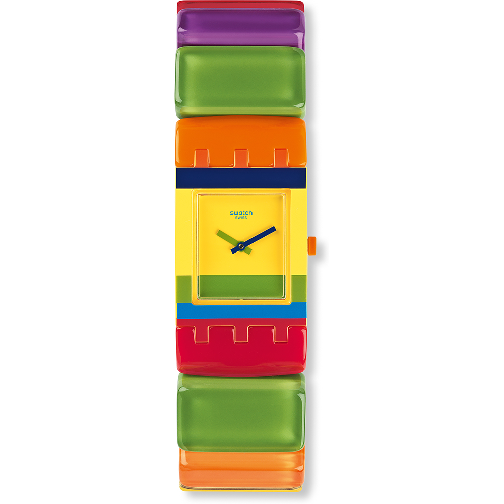 Swatch Square SUBJ101A Colorido Large Horloge