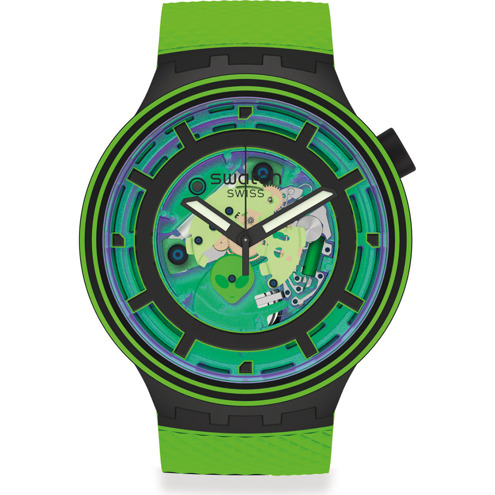 Swatch Big Bold SB01B125 Come In Peace! Horloge