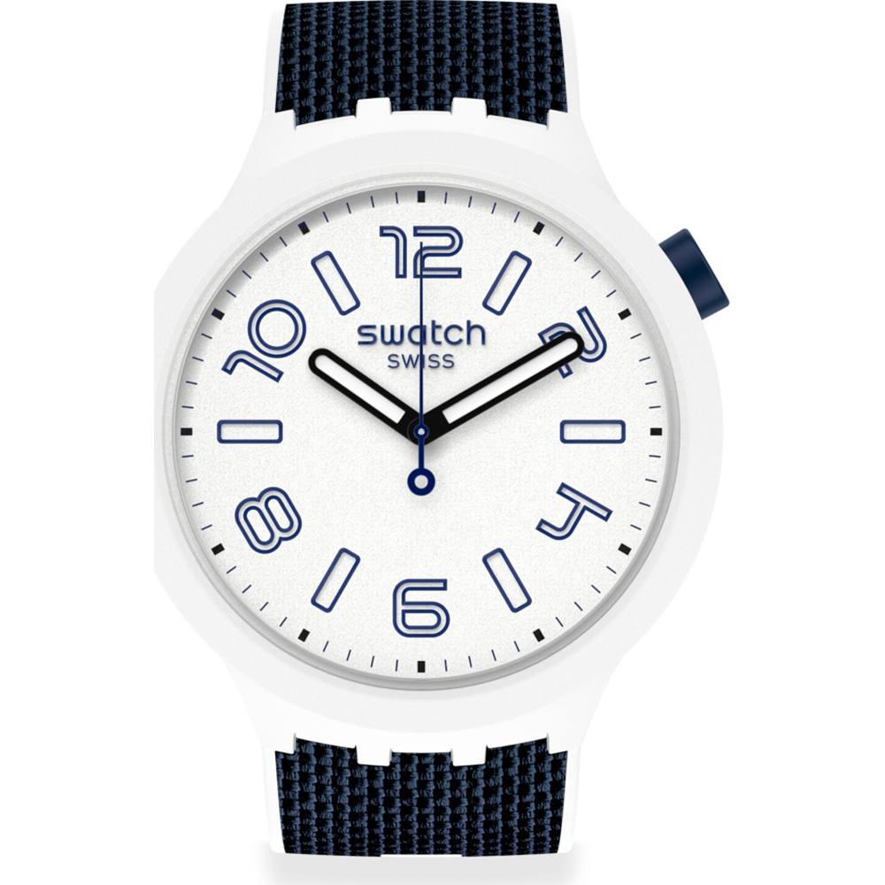 Swatch Big Bold SO27W102 Deep Snow horloge • EAN: 7610522830615 • Horloge.nl