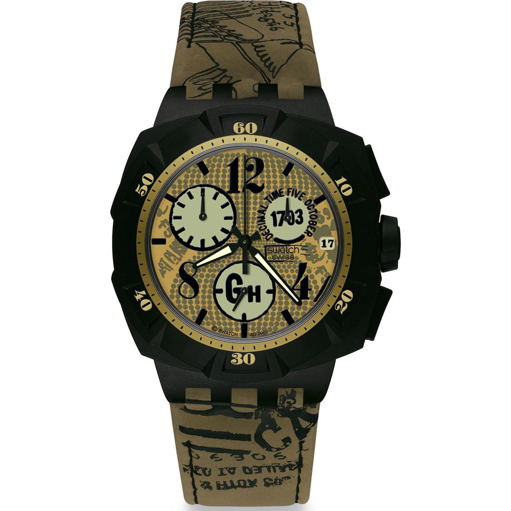 Swatch Chrono Plastic SUIB405 Flightor Horloge