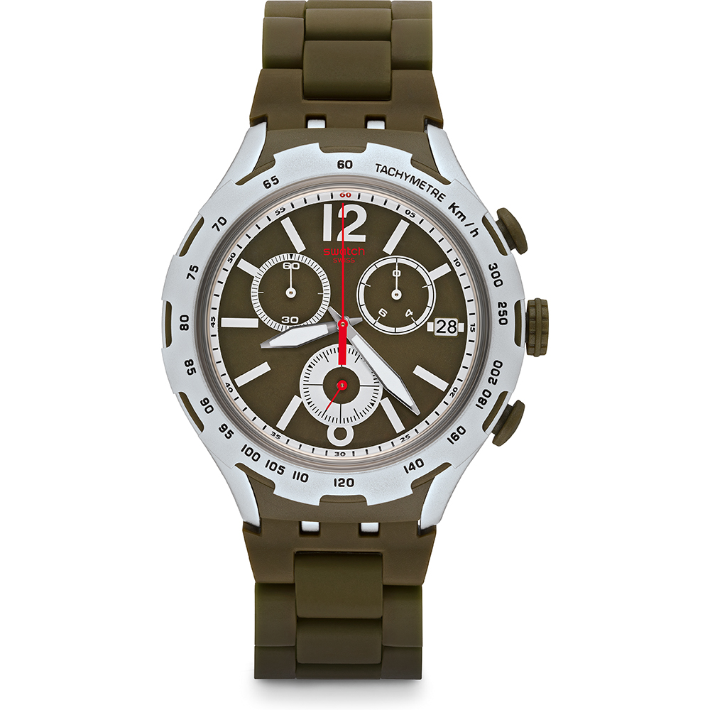 Swatch XLite Chrono YYS4022AG Green Attack Horloge