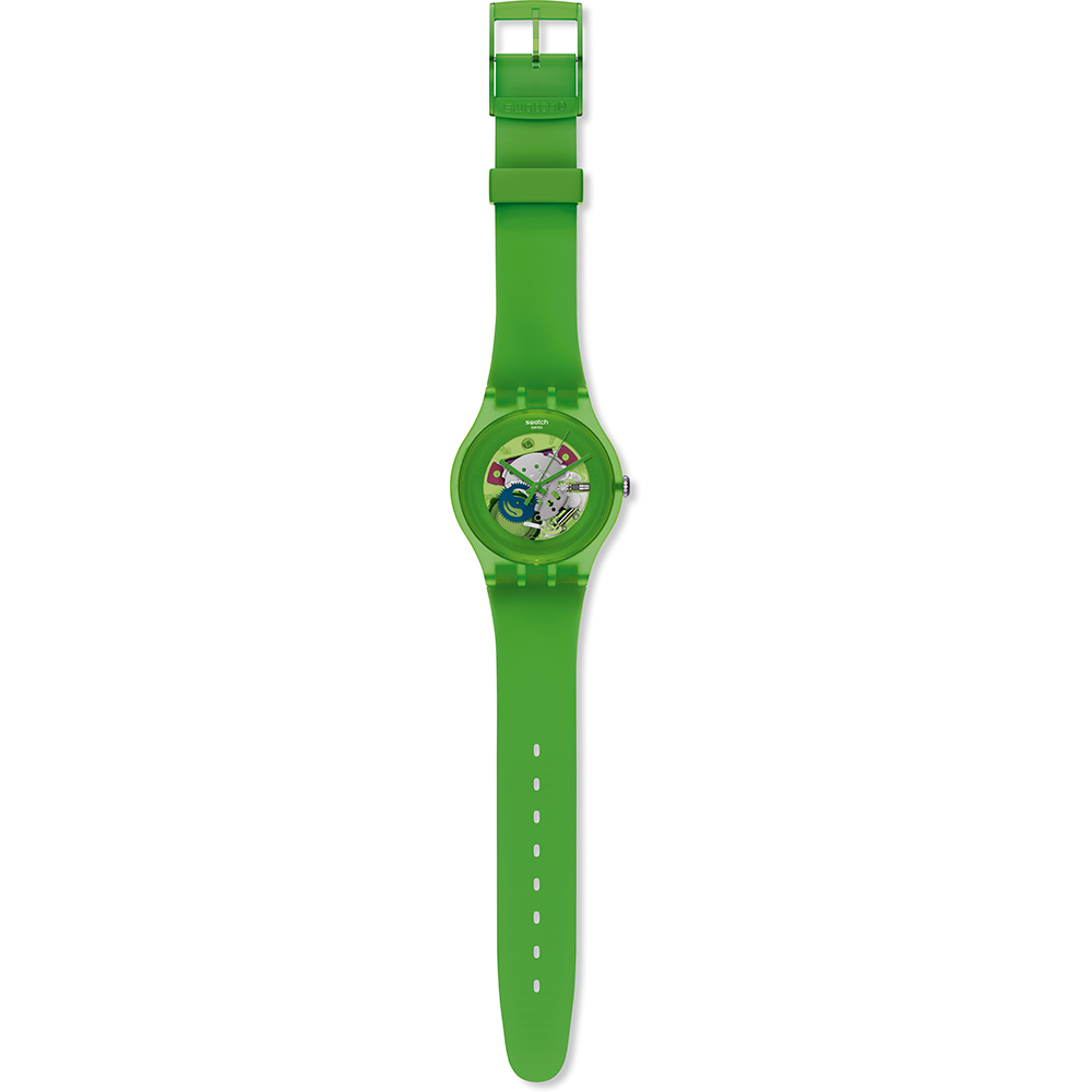 Swatch NewGent SUOG103 Green Lacquered Horloge