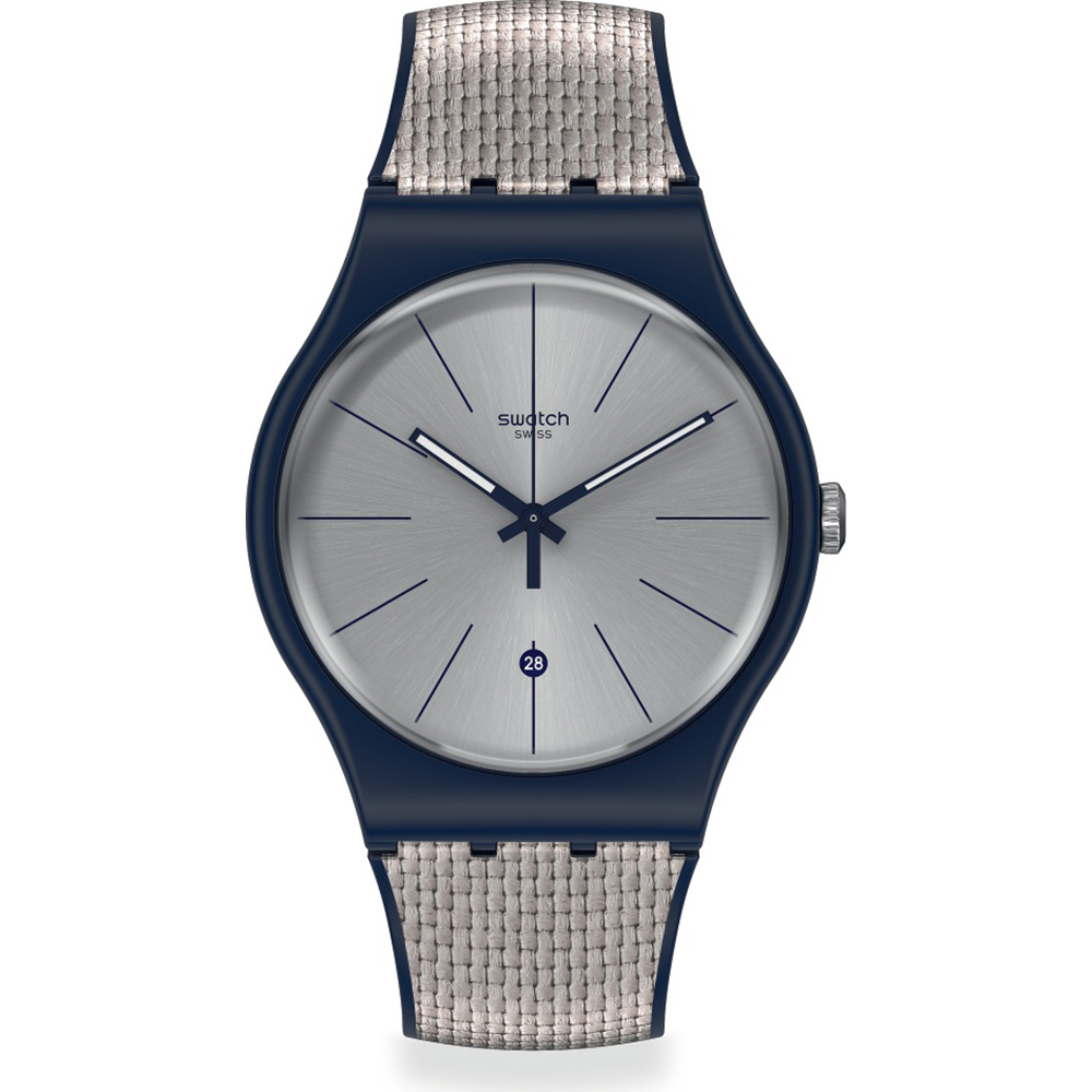 Swatch NewGent SUON402 Grey Cord Horloge