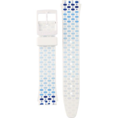 Swatch Plastic - Originals Medium (34mm) /Access/Solar/Musicall/Stop - G/SK/SL/SR/SS/SO28 AGW201 Paveblue Horlogeband