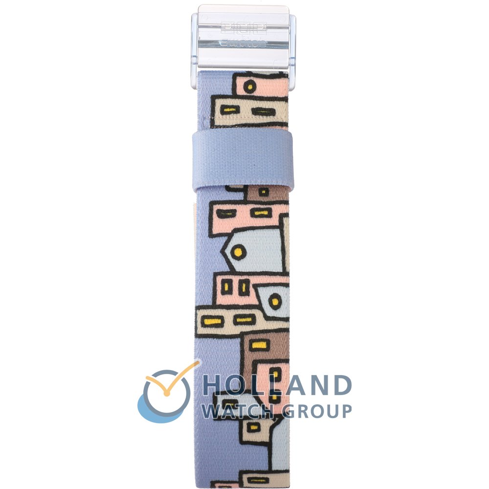 Swatch Plastic  - Pop Medium - PM APMN100 PMN100 Kasbahnight Horlogeband