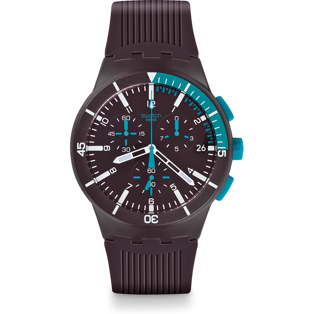 Swatch New Chrono Plastic SUSV400 Purple Power Horloge