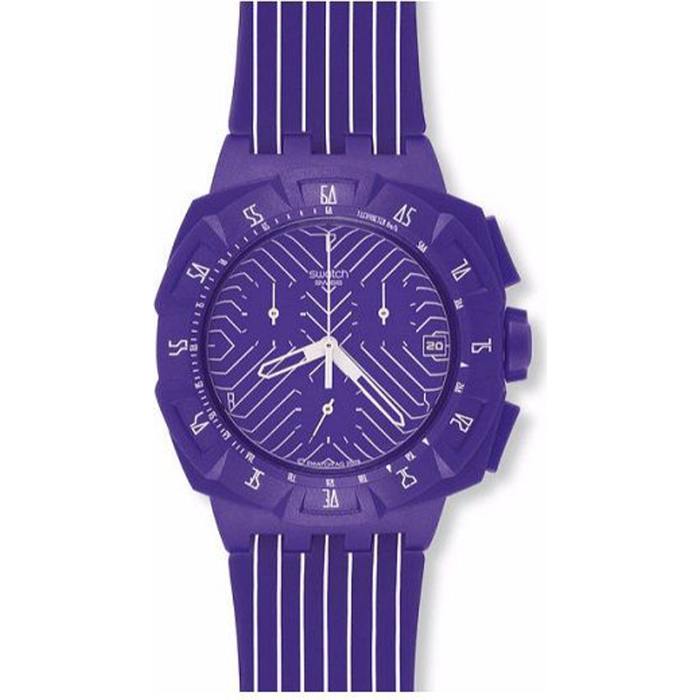 Swatch Chrono Plastic SUIV401 Purple Run Horloge