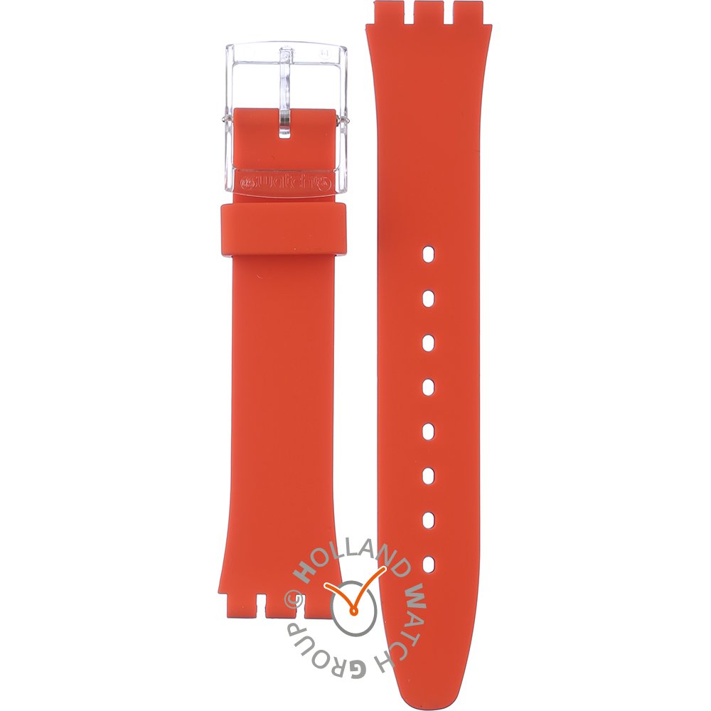 Swatch Plastic - Standard/Access/Solar/Musicall/Stop - G/SK/SL/SR/SS AGE722 Red Away Horlogeband