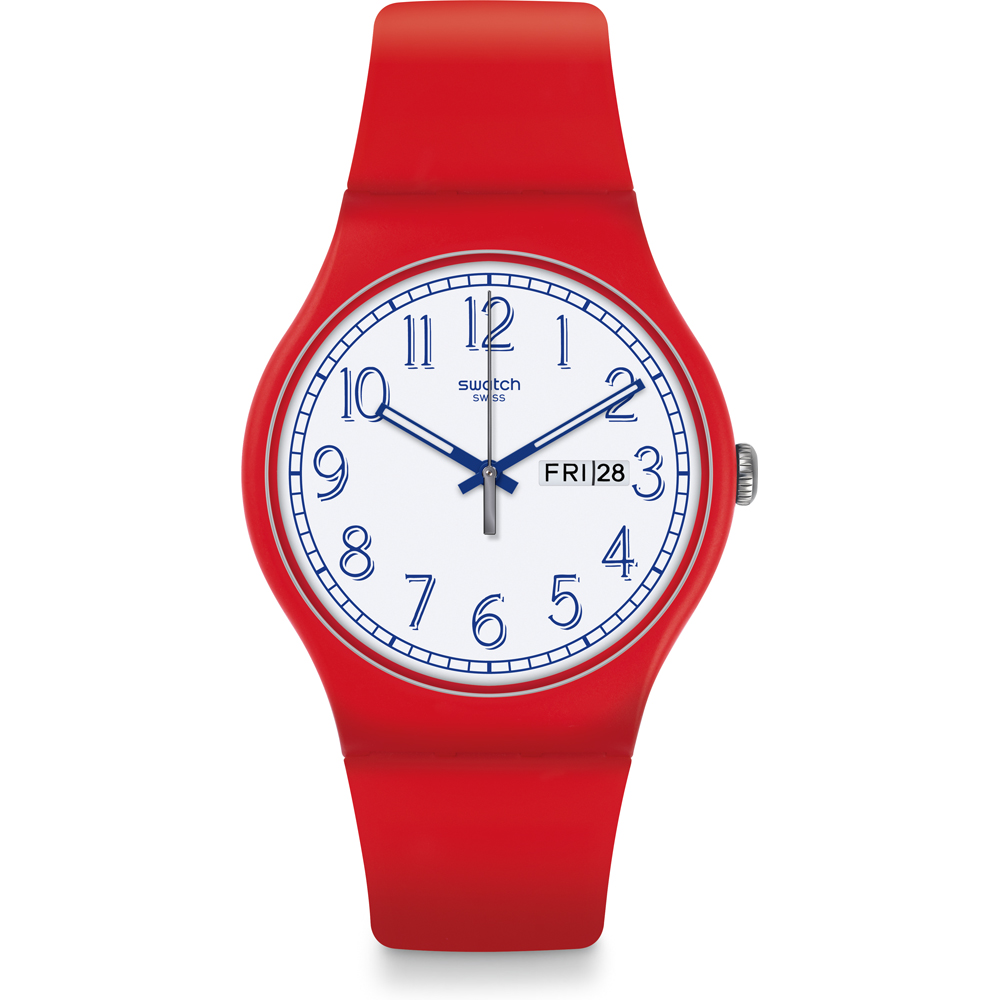 Swatch NewGent SUOR707 Red Me Up Horloge