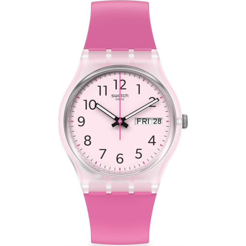 Swatch Standard Gents GE724 Rinse Repeat Pink Horloge