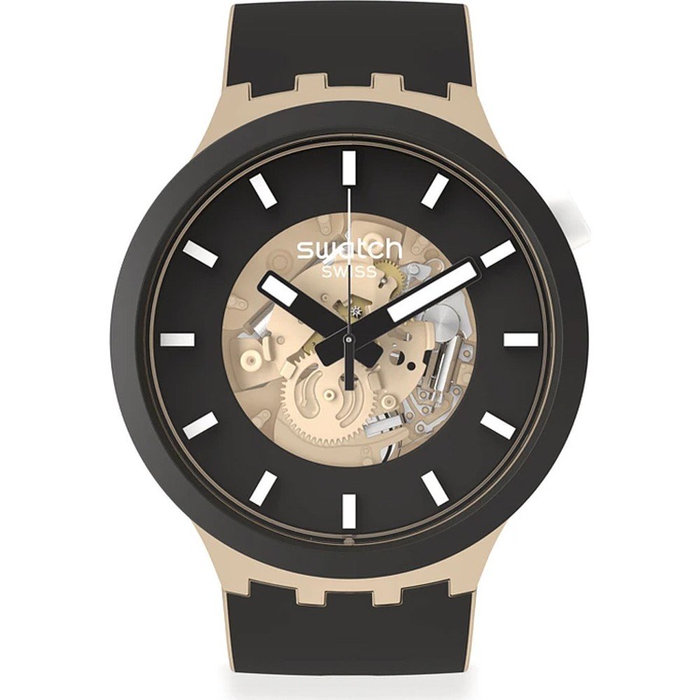 Swatch Big Bold SB03C100 Time For Taupe Horloge • EAN