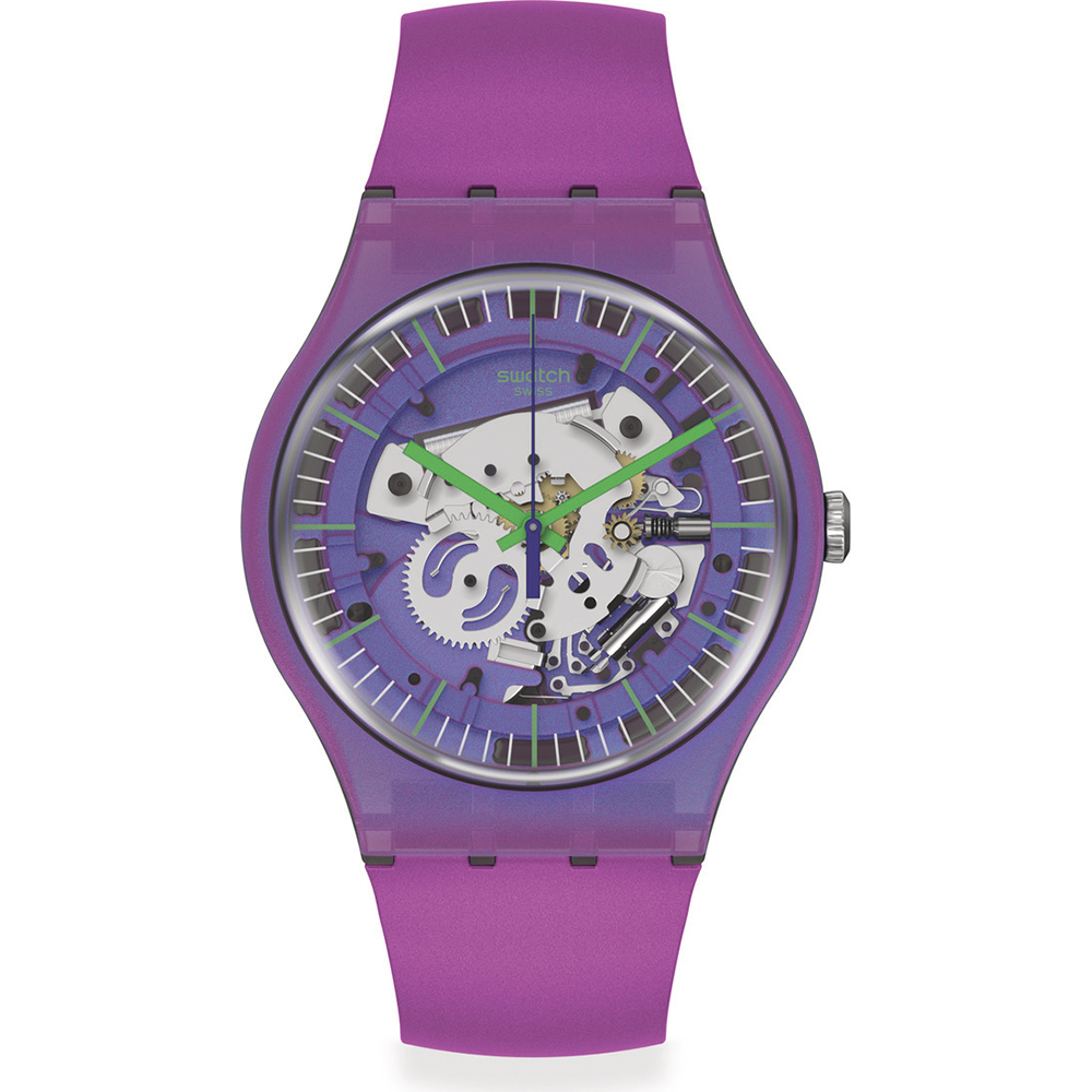 Swatch NewGent SUOM115 Shimmer Purple Horloge