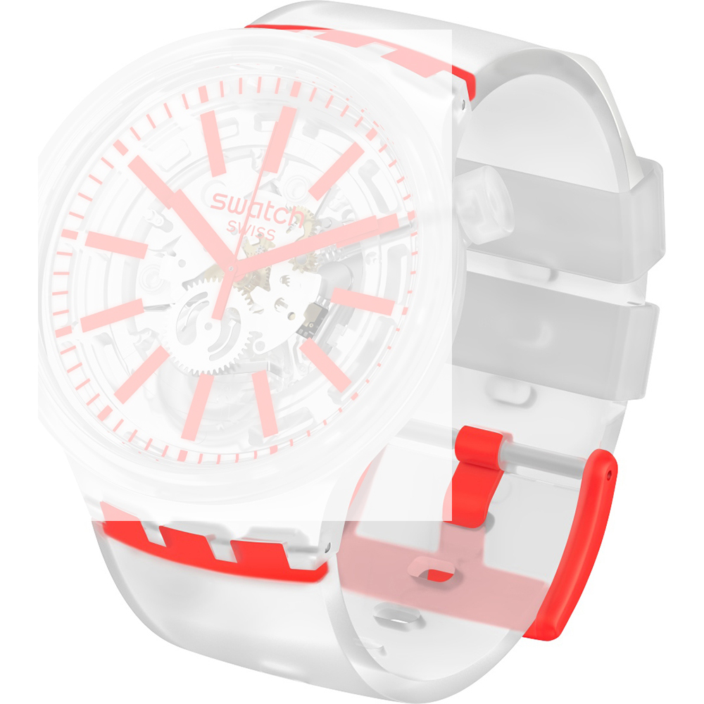 Swatch Horlogebanden ASO27E102 OrangeInJelly • Officieel merkdealer •  Horloge.nl