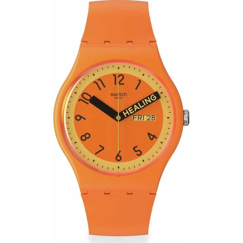 Swatch NewGent SO29O700 Proudly Orange Horloge