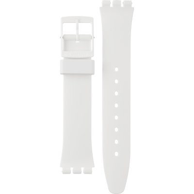 Swatch Plastic - Originals Medium (34mm) /Access/Solar/Musicall/Stop - G/SK/SL/SR/SS/SO28 ASO31W100 SO31W100 Think Time White Horlogeband