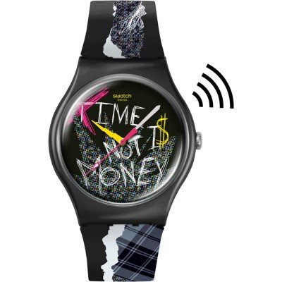 Swatch Originals Large (41mm) SO32B122-5300 Blank Check Horloge