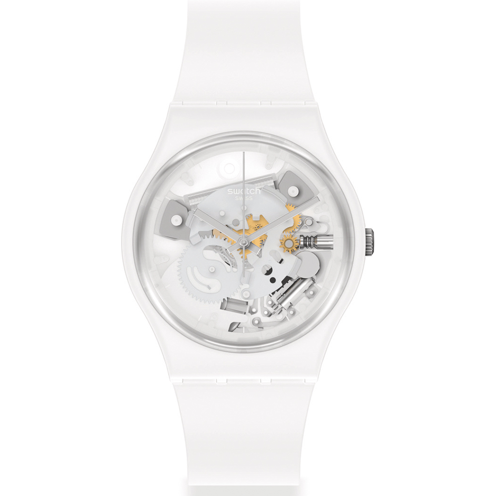 Swatch Standard Gents SO31W102 Spot Time White Horloge