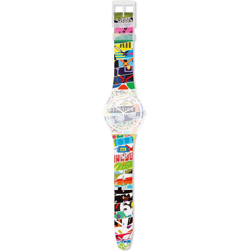 Echt Zuiver Dekking Swatch Horlogebanden ASUOZ170 White Loop • Officieel merkdealer • Horloge.nl