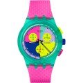 Swatch New Chrono Plastic SUSG408 Neon Flash Arrow Horloge
