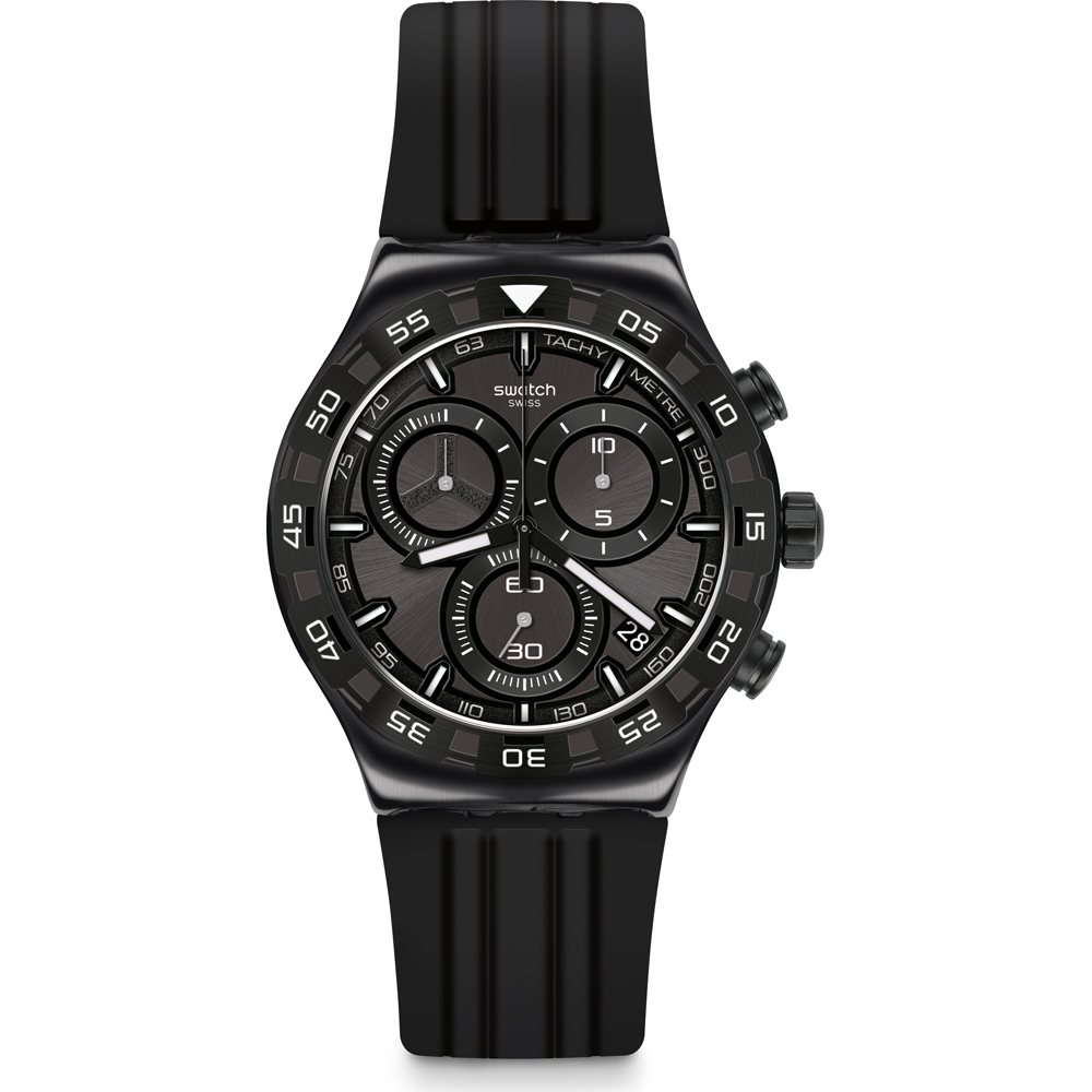 Swatch Irony - Chrono New YVB409 Teckno Black Horloge