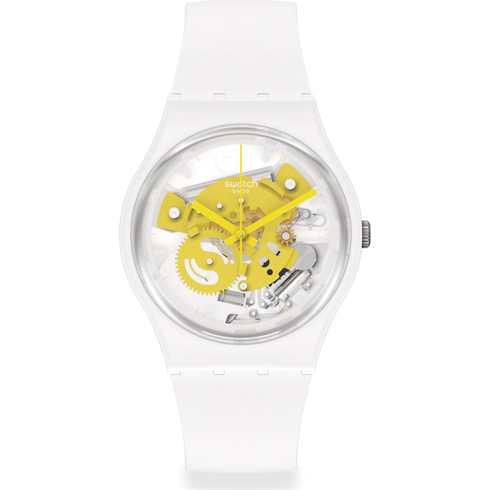 Swatch Standard Gents SO31W105 Time to yellow small Horloge