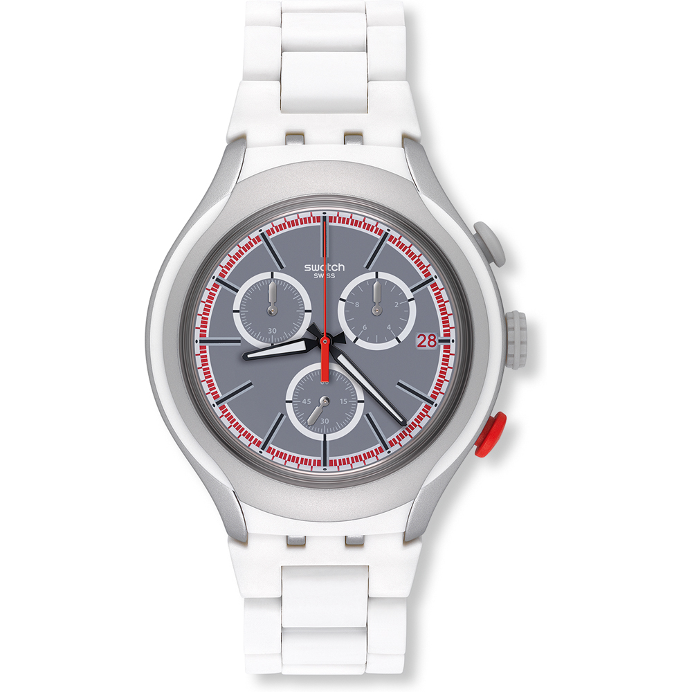 Swatch XLite Chrono YYS4019AG White Attack Horloge