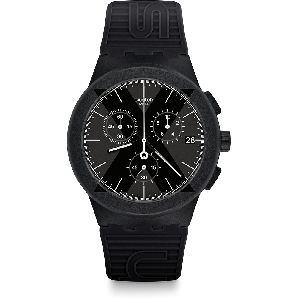 Swatch New Chrono Plastic SUSB413 X-District Black Horloge