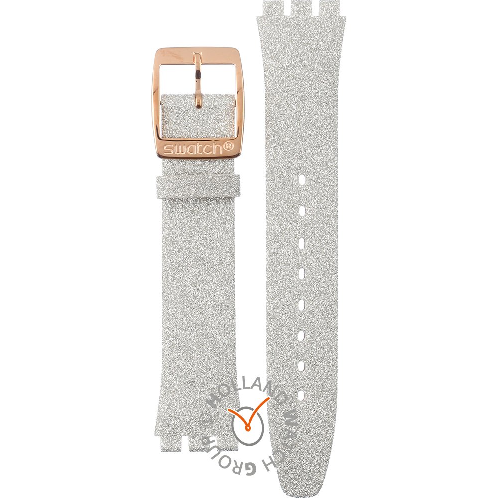 Swatch bandjes AYLG145 Grey Sparkle • Officieel merkdealer • Horloge.nl