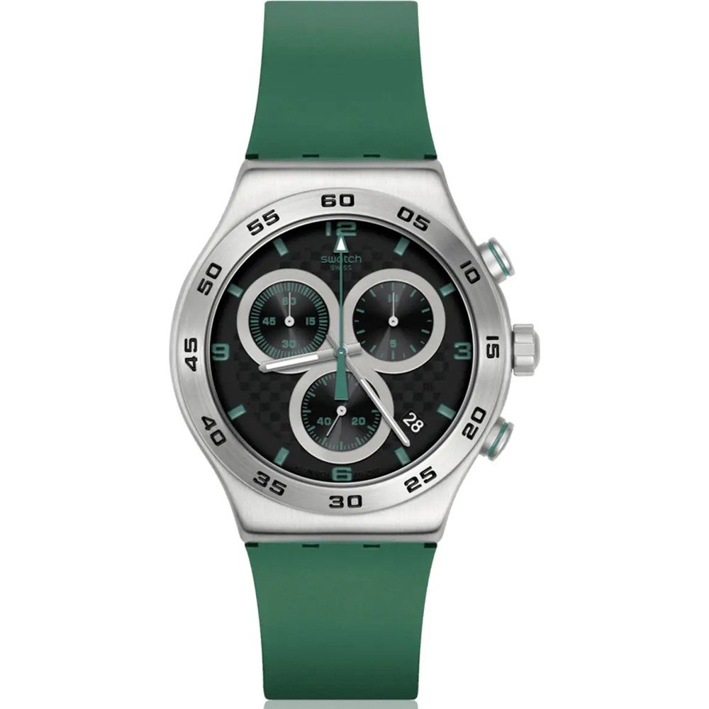 Swatch Irony - Chrono New YVS525 Crimson Carbonic Green Horloge