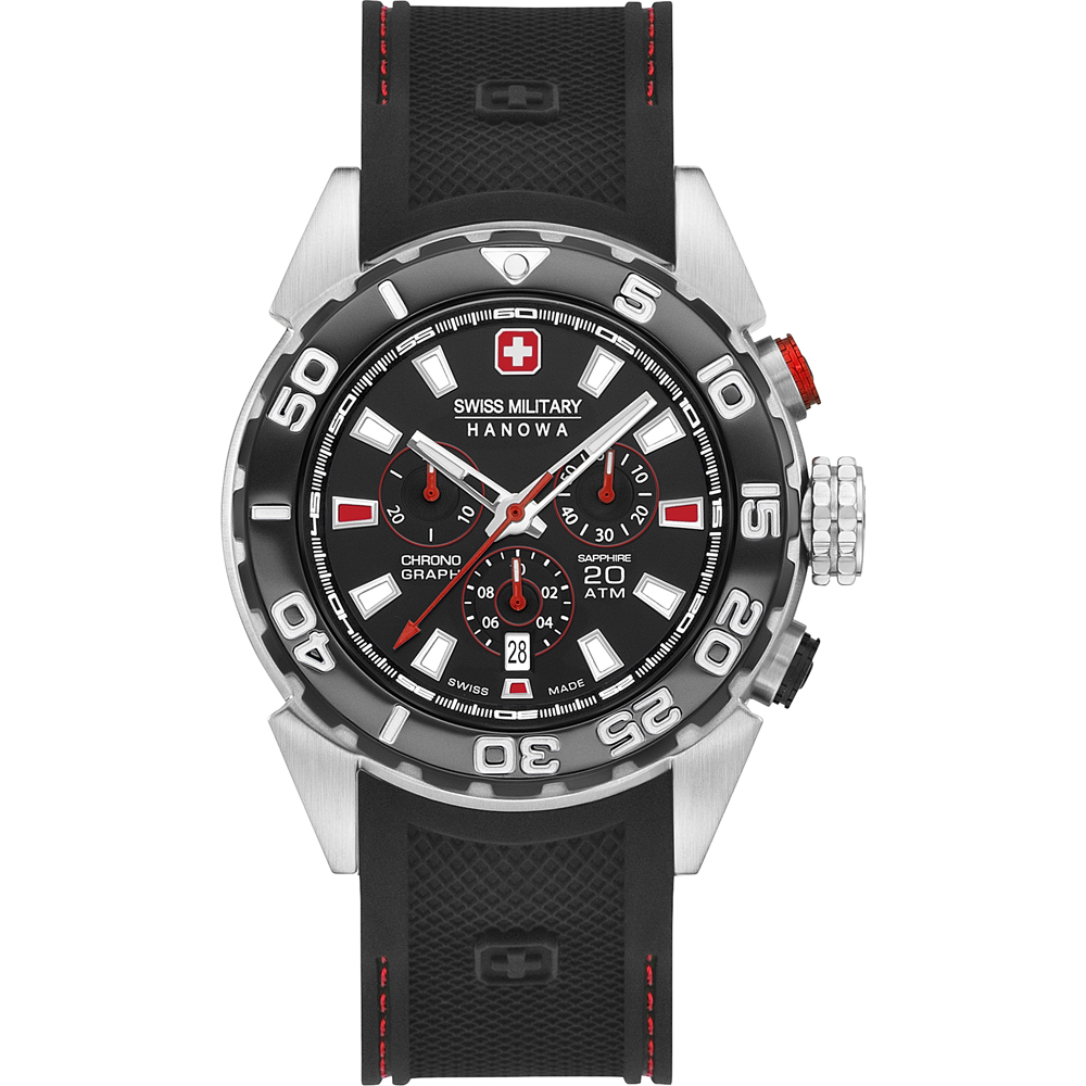 Swiss Military Hanowa Aqua 06-4324.04.007.04 Scuba Diver Chrono Horloge